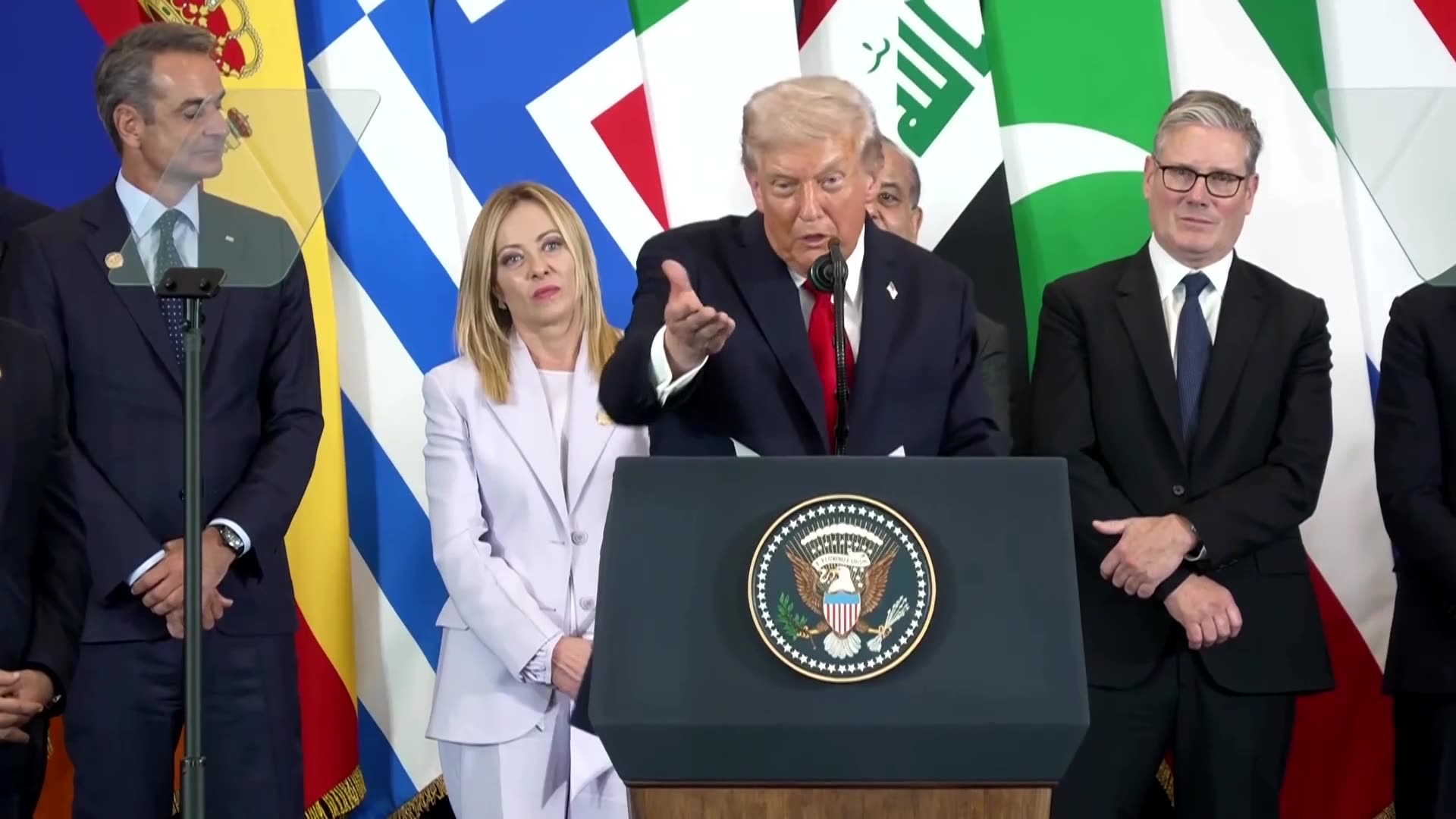 Trump calls Italys Meloni a beautiful young woman in Gaza summit