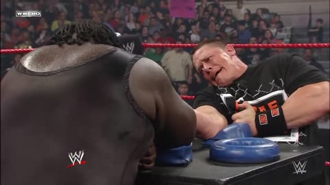 John Cena vs. Mark Henry - Arm Wrestling Contest: Raw