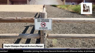 Eagle Removes Illegal No Guns Sign from Archery Range
