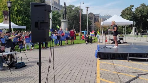 2025 09 27 Queens Pk Toronto rally, speech #2 April Hutchinson