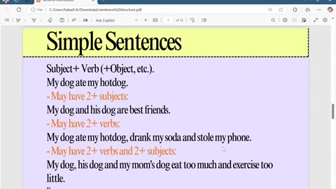 Sentence structure