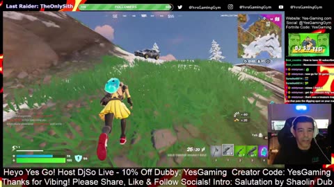 Sunny Sunday Vibes on Fortnite Daily Show with Host DjSo Live at YES! Gaming