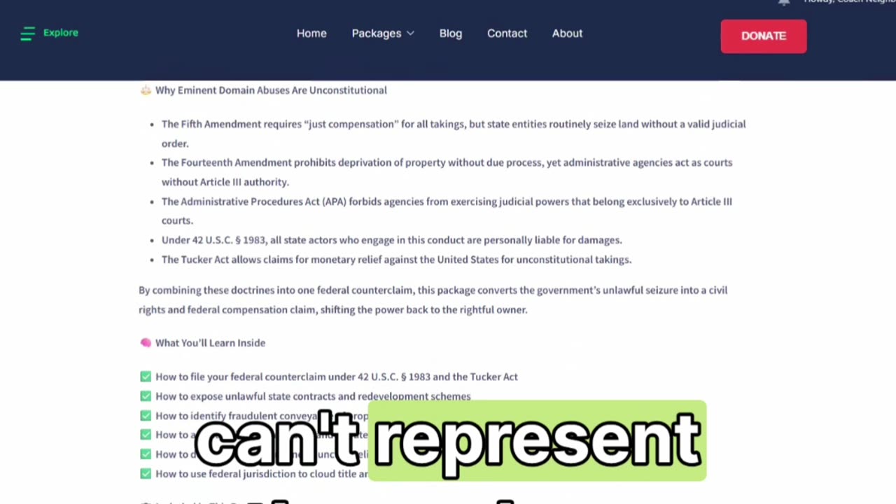 🔥 Lawsuit to Stop Eminent Domain Seizure #shorts