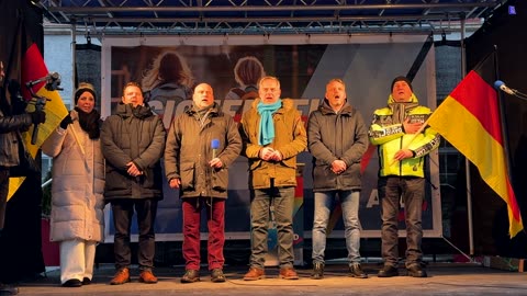 Anklam - Abschluß der AfD Kundgebung 15-02-2025