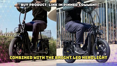 iScooter F7 Electric Scooter, 1000W Motor, 48V 10.4Ah Battery 16 inch Tires Electric Scooter