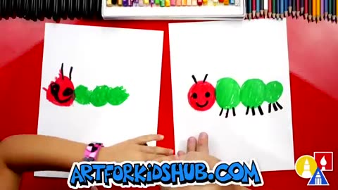 Drawing A Caterpillar Using Shapes - Preschool