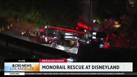Dozens of people evacuated from Disneyland Monorail after power outage