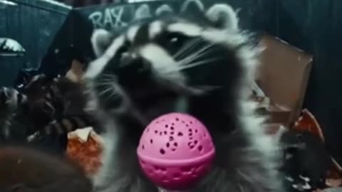 Homeless Hungry Street Racoons