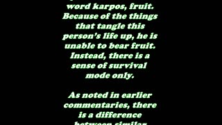 Matthew 13:22 - Daily Bible Verse Commentary