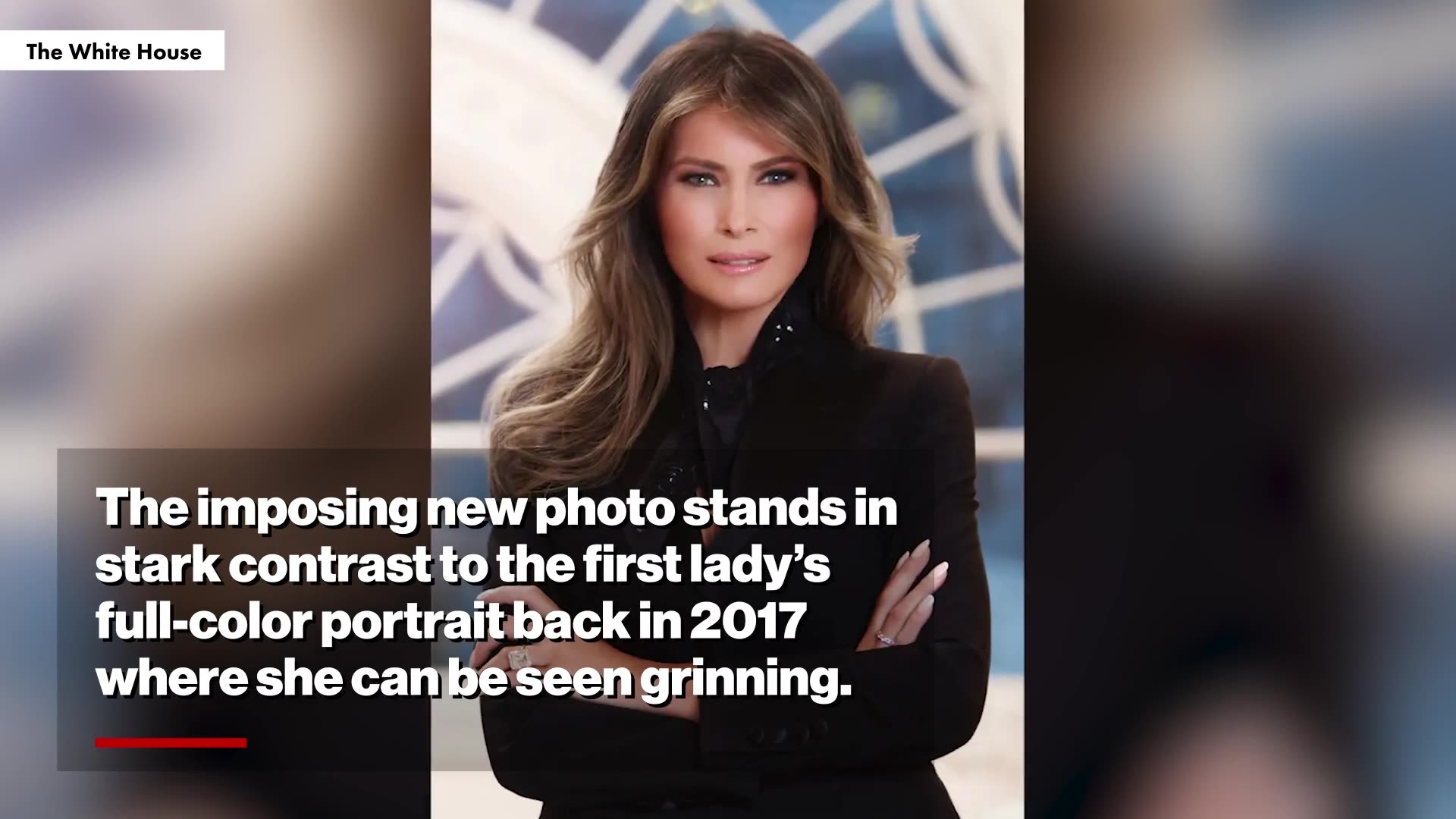 White House unveils first lady Melania Trump's official portrait