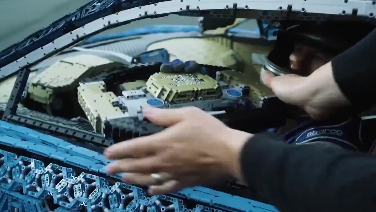 A life-sized drivable Bugatti Chiron made entirely from LEGO