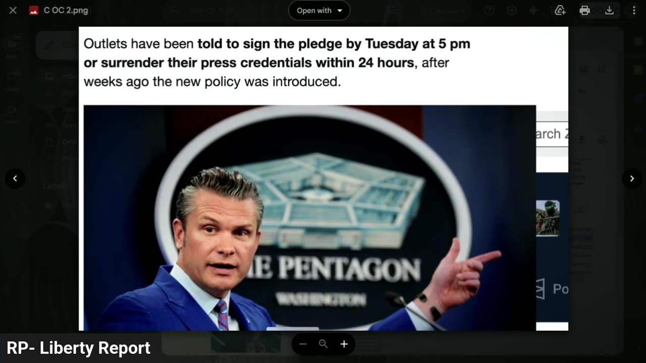 Trump's "Secretary of War" Pete Hegseth Squeezes The 1st Amendment