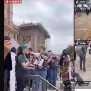 Protestor Reads a Poem