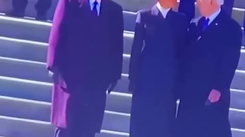 Joe Biden Gets Handsy with Melania Trump at Inaugural