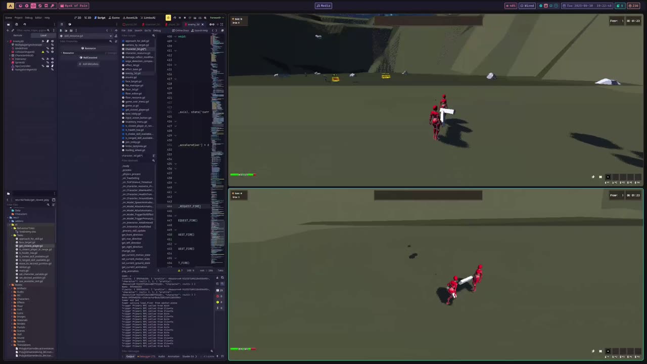 Godot 4 - Rysk of Pain Progress 03 (LimboAI, Multiplayer)
