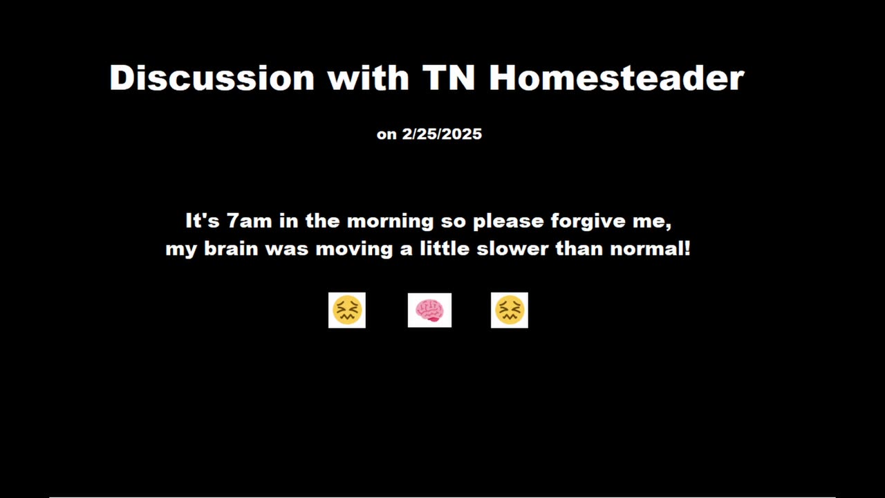 Sunday Night With Q - and TN HOMESTEADER!