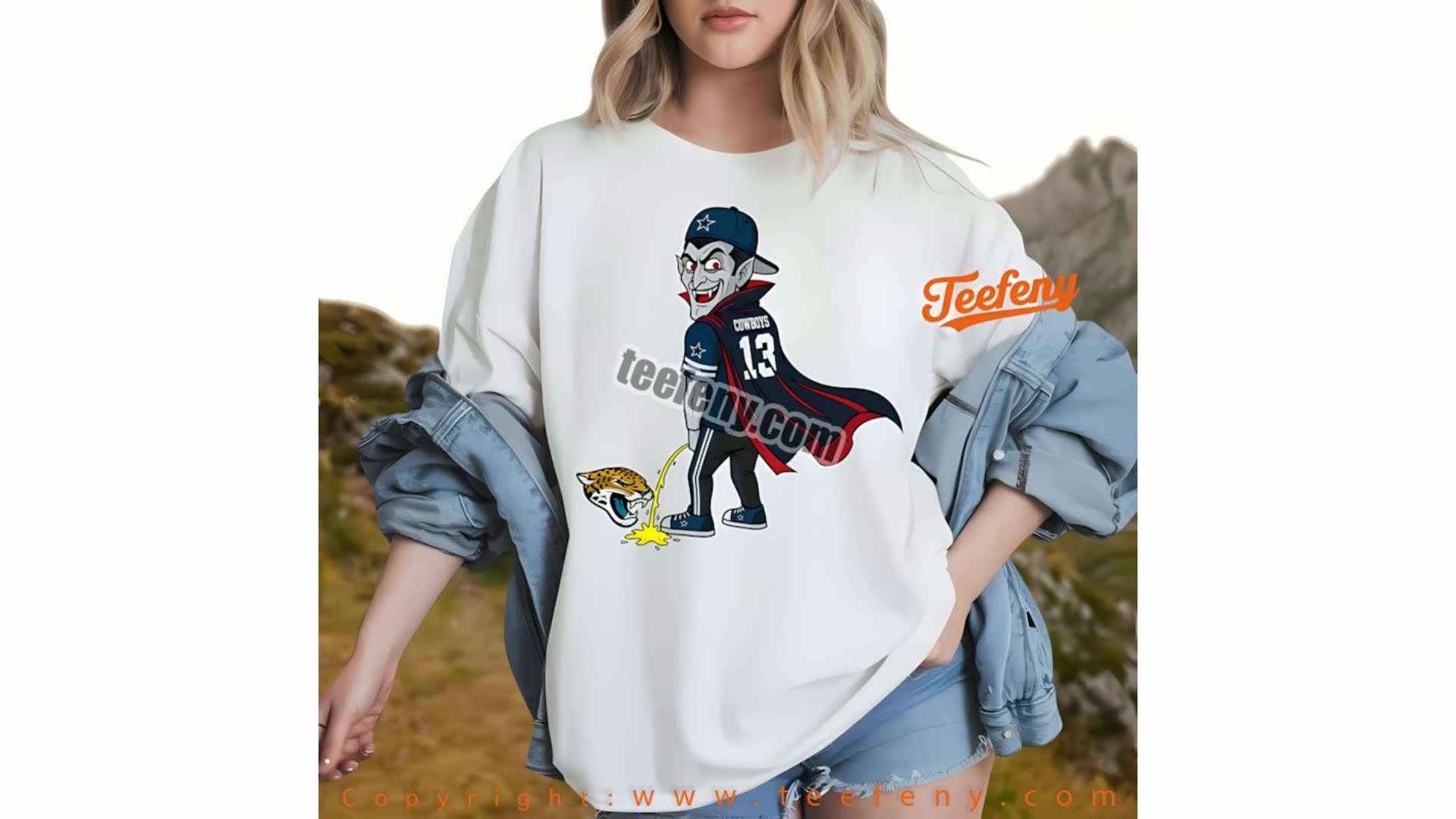 Dallas Cowboys Dracula Jaguars Rivalry Shirt Unisex