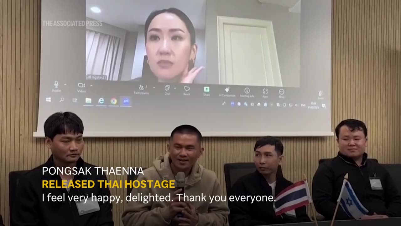 Released Thai hostages meet FM, talk to PM via video link as they continue to recuperate in Israel