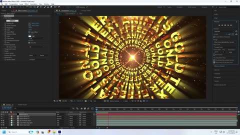 Create Golden ROTATING Text Animation in After Effects