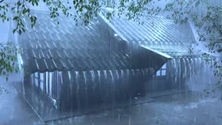 Immerse Yourself and Sleep Soundly with Extremely Heavy Rain & Thunder on Silver Tin Roof in Forest