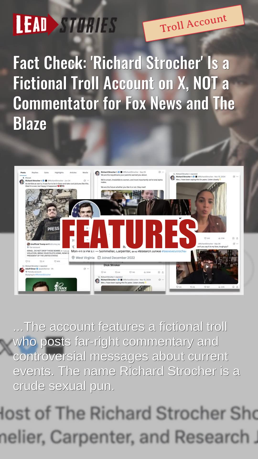 Fact Check: Richard Strocher Is Fictional Troll Account, NOT Fox News And The Blaze Commentator