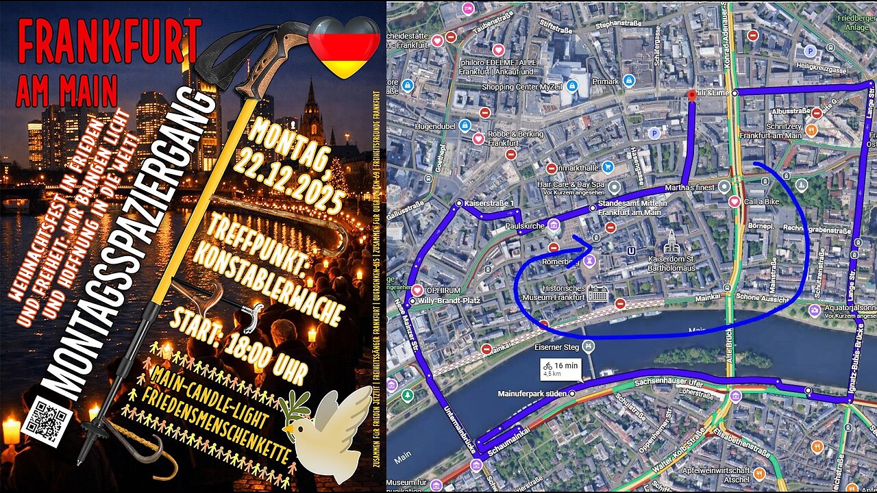 🕯 Weihnachtsdemo Frankfurt – Licht & Hoffnung für Frieden und Freiheit 🕯 – 22.12.2025