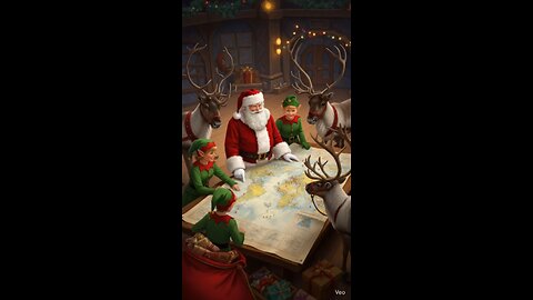 Santa planning out the big ride