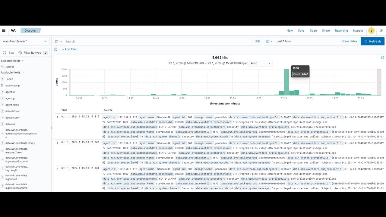 WAZUH 05 - Accessing Windows Default External Collected Logs using Index Patterns and Dashboards