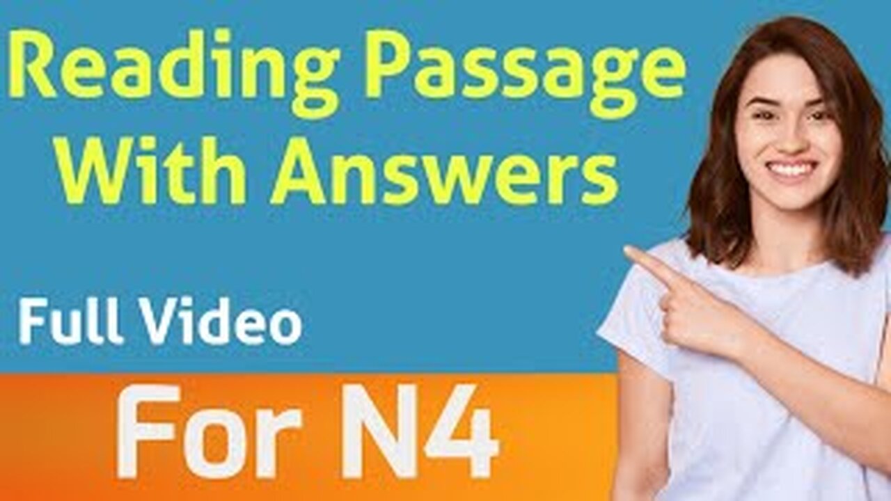 JLPT N4 Reading Practice with Answers