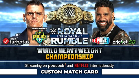 Royal Rumble 2025: Gunther vs. Jey Uso - Custom Match Card