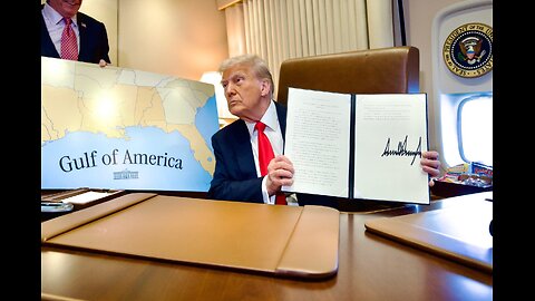 GULF OF AMERICA DAY - President Trump signs proclamation aboard Air Force One