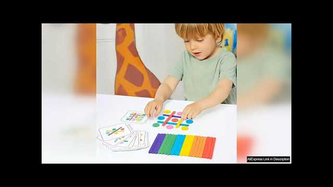 Kids Rainbow Stick Puzzle Montessori Toys Color Sensory Logical Thinking Matching Games Review