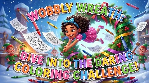 Wobbly Wreath: Dive into the Daring Coloring Challenge!
