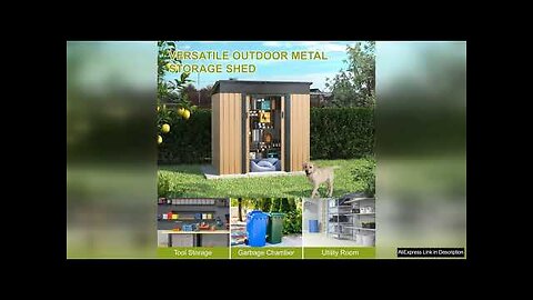 Outdoor Storage Shed 6x4 FT Metal Garden Shed Steel Anti-Corrosion Storage House Review