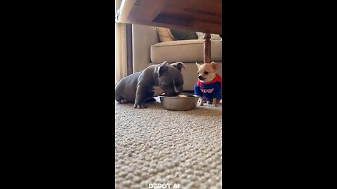 Baby puppy fights - don’t mess with my child 😝