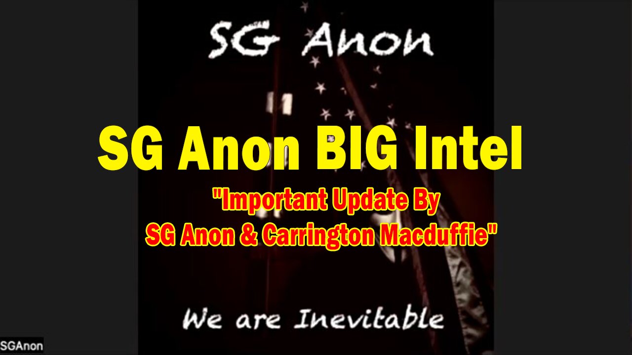 SG Anon BIG Intel Feb 14: "Important Update By SG Anon & Carrington Macduffie"