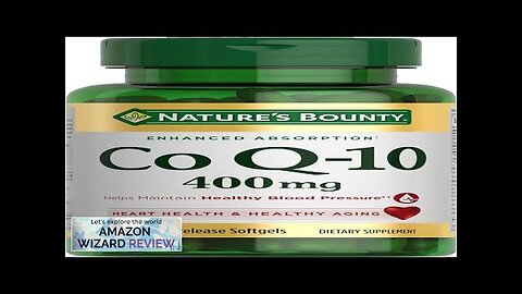 Nature's Bounty CoQ10 Dietary Supplement Supports Heart Health 400mg 39 Softgels Review