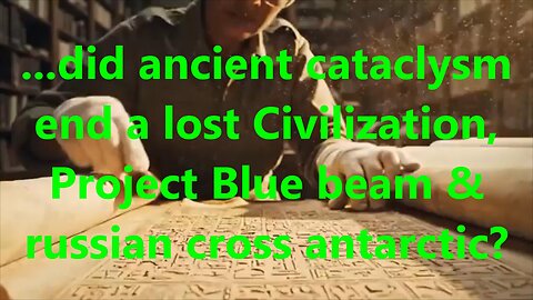 ...did ancient cataclysm end a lost Civilization, Project Blue beam & russian cross antarctic?