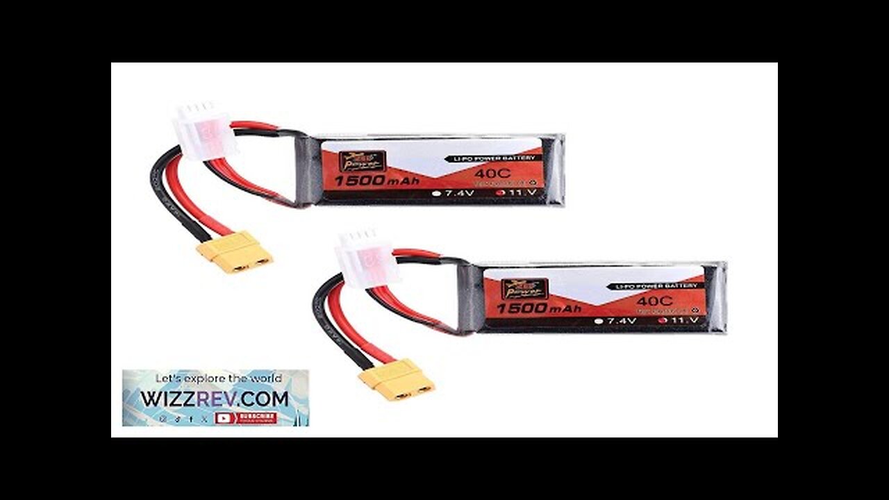 2Pcs ZOP Power 11.1V 1500mAh 40C 3S Lipo Battery XT60 Plug Review