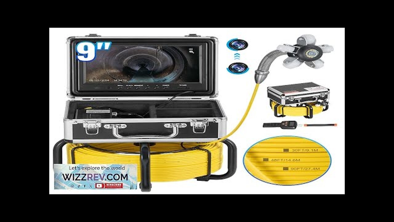 Sewer Camera 165 ft/50 m Self-Leveling Drain Duct Camera with 512Hz Locator Review