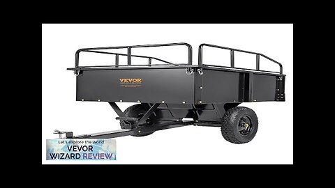 VEVOR Heavy Duty ATV Trailer Steel Dump Cart 750-Pound 15 Cubic Feet Review