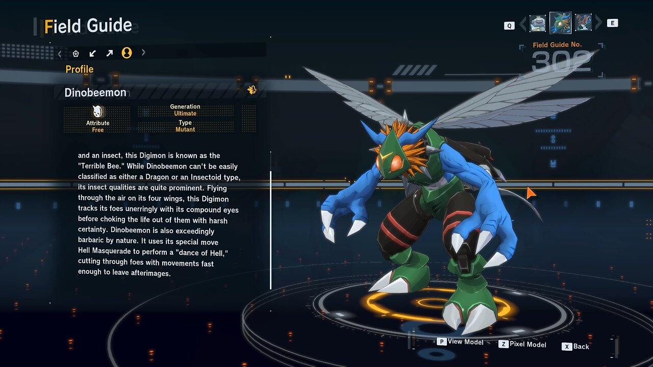 dinobeemon all digivolution/de-digivolution/profile Digimon Story Time Stranger