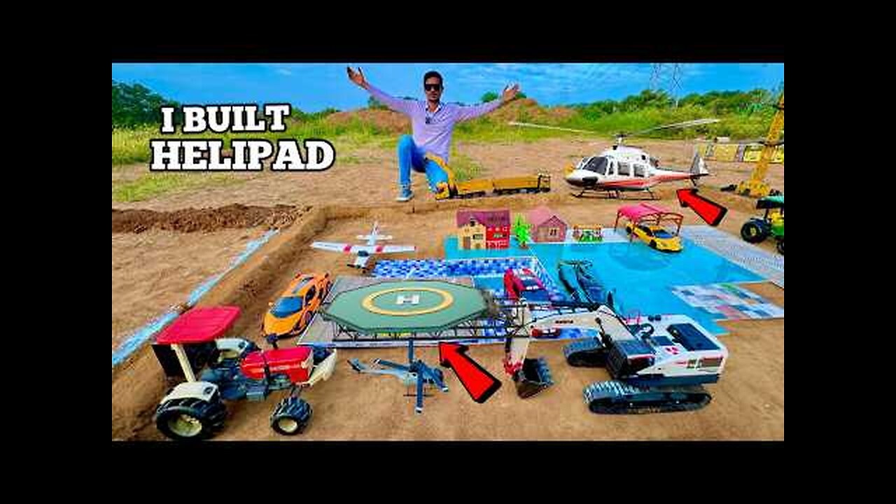 I Build Airport & Helipad With RC Mega Trucks - Chatpat toy TV