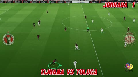 Tijuana vs Toluca Jornada 1 Clausura 2025 Liga MX partido de simulasion