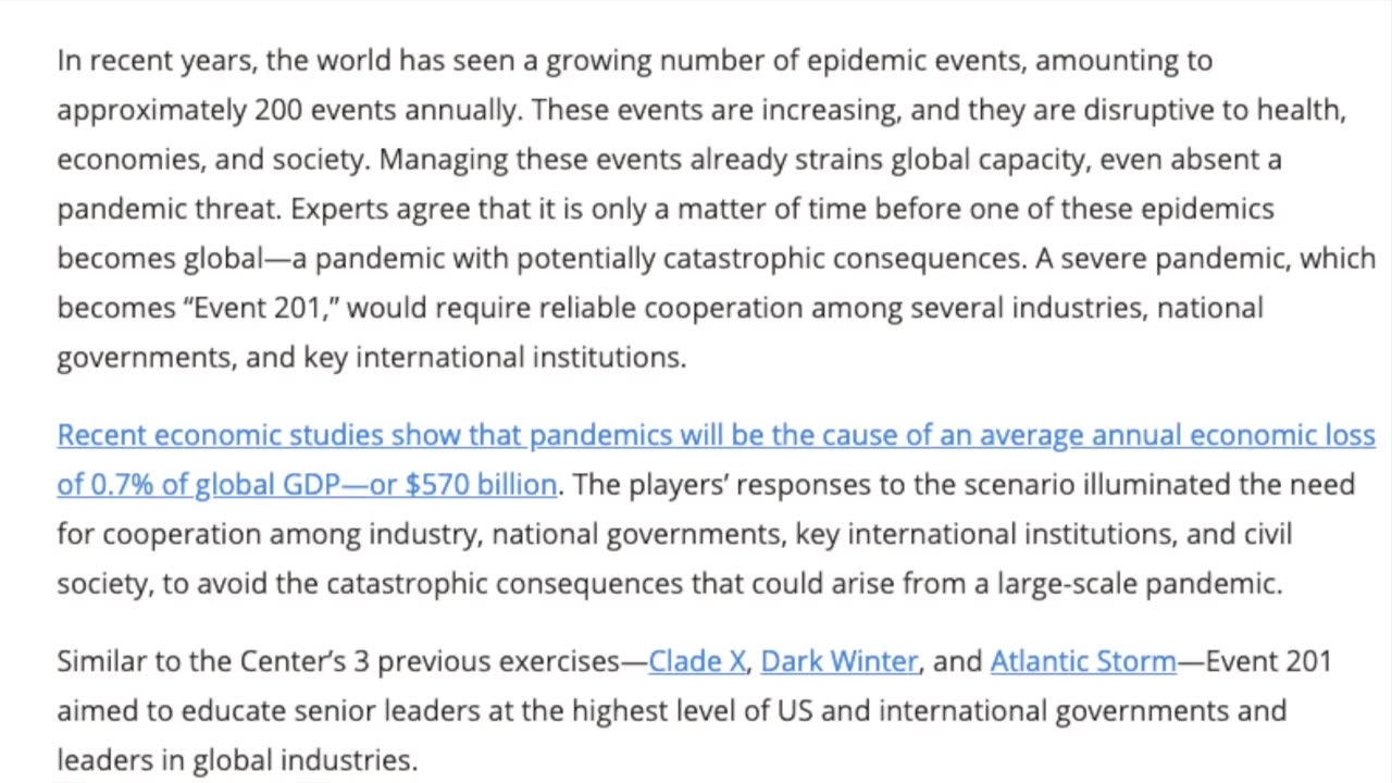 ETP | Event 201 – The Simulation That Became Reality