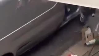 Fake Islamic asylum seeker with machete hunting innocent Germans. Only AfD can