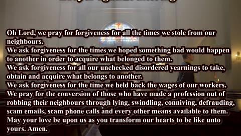 7th & 10th Commandment Prayer