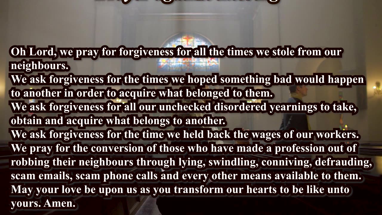 7th & 10th Commandment Prayer