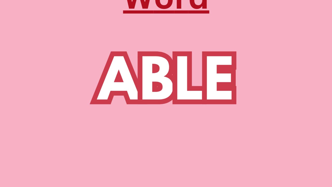 ABLE Meaning Explained 💪| Learn English Vocabulary with Examples #shorts #short #english #able #mean