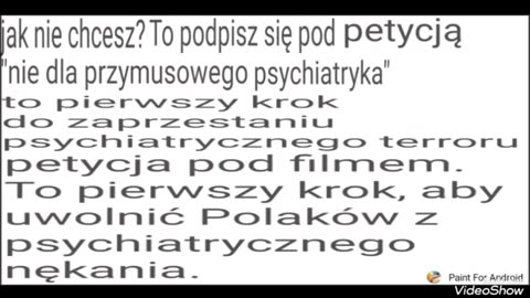 Petycja nie dla przymusowo psychiatryka.